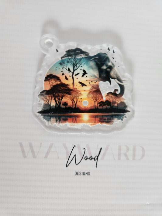 copy of Animal Silhouette Landscape Keyring image 2