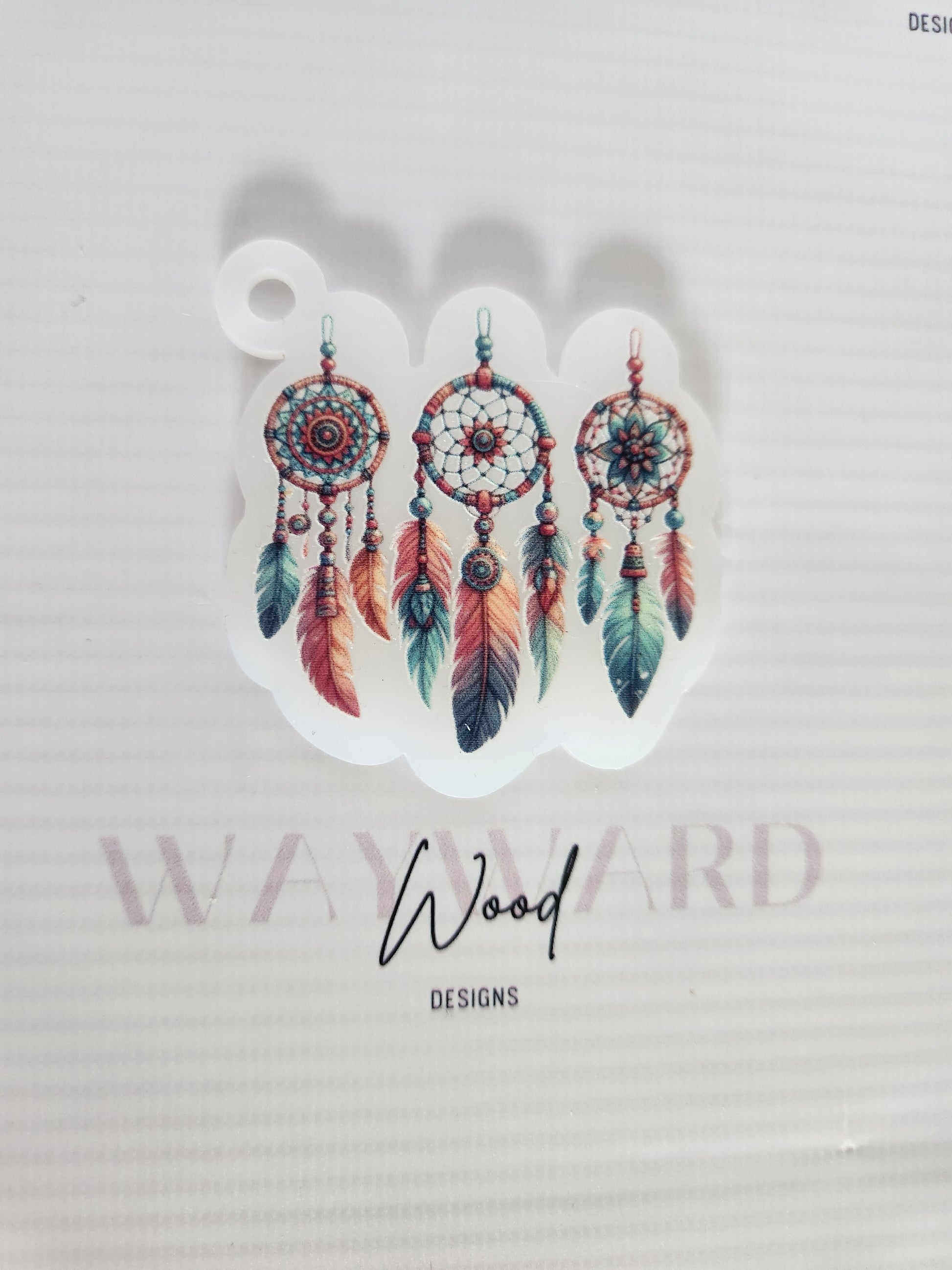 Watercolour Dreamcatcher Keyring image 0
