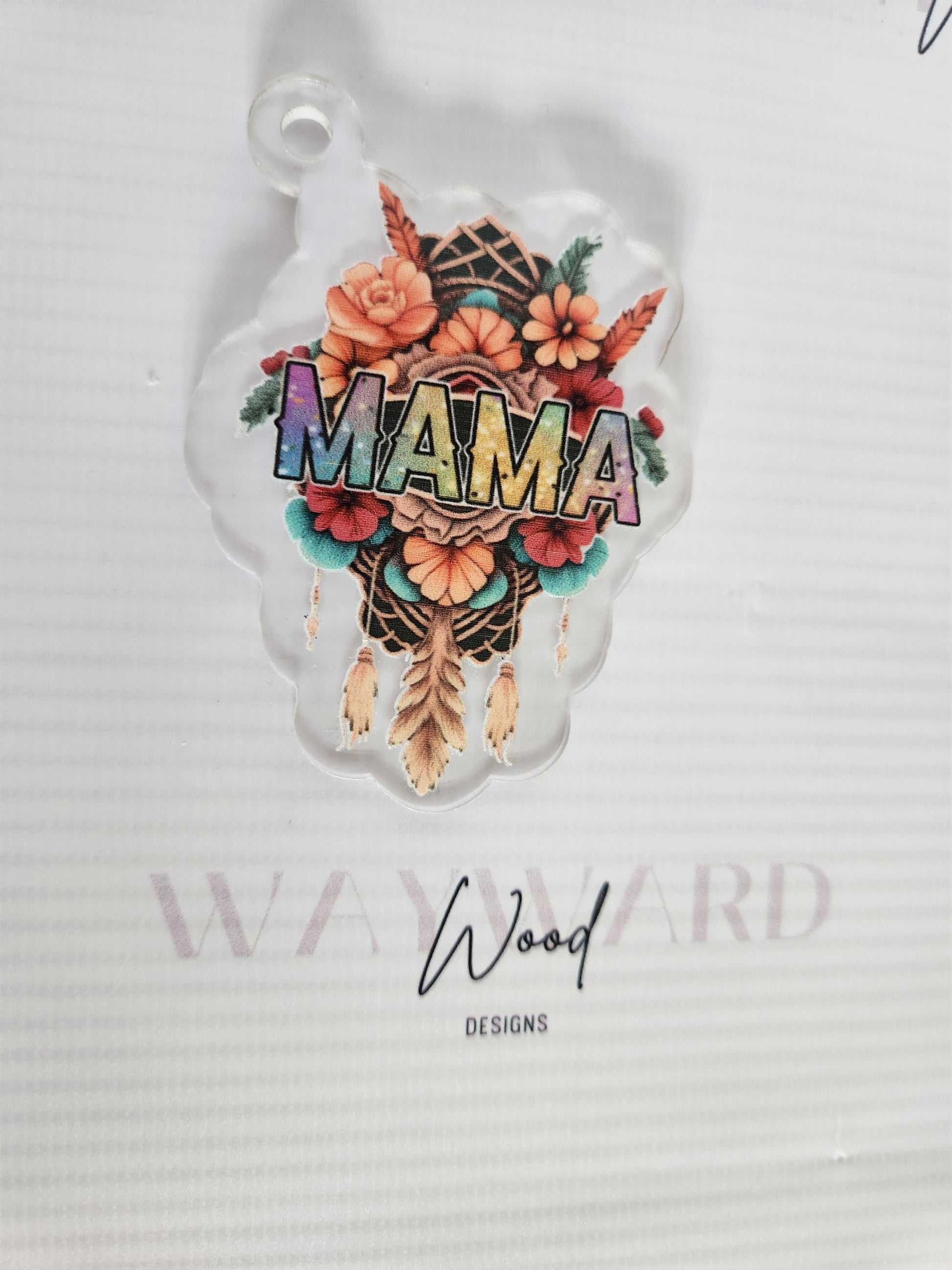 “Mama” Boho Floral Keyring image 0