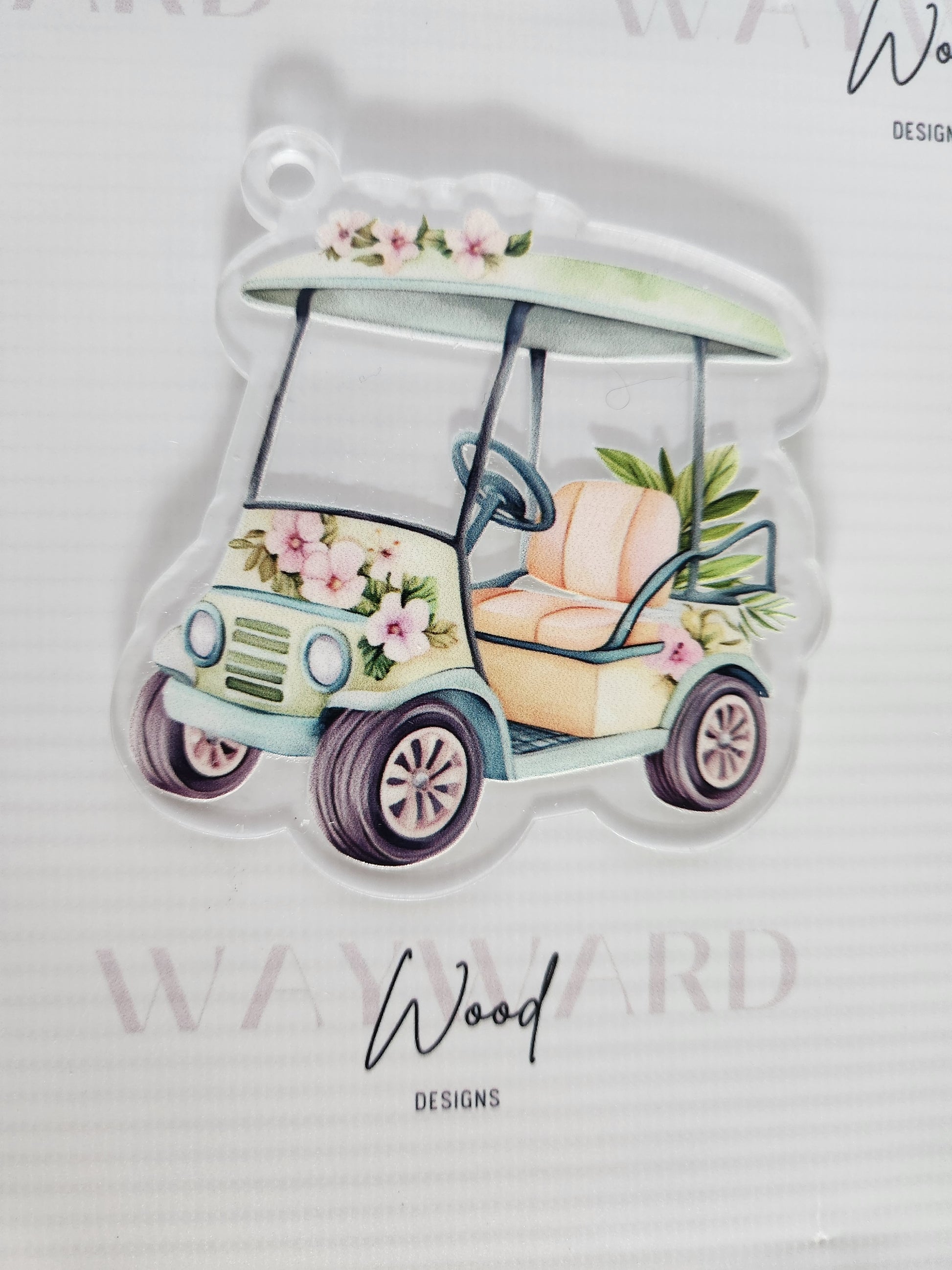 copy of Floral Golf Cart Keyring image 1