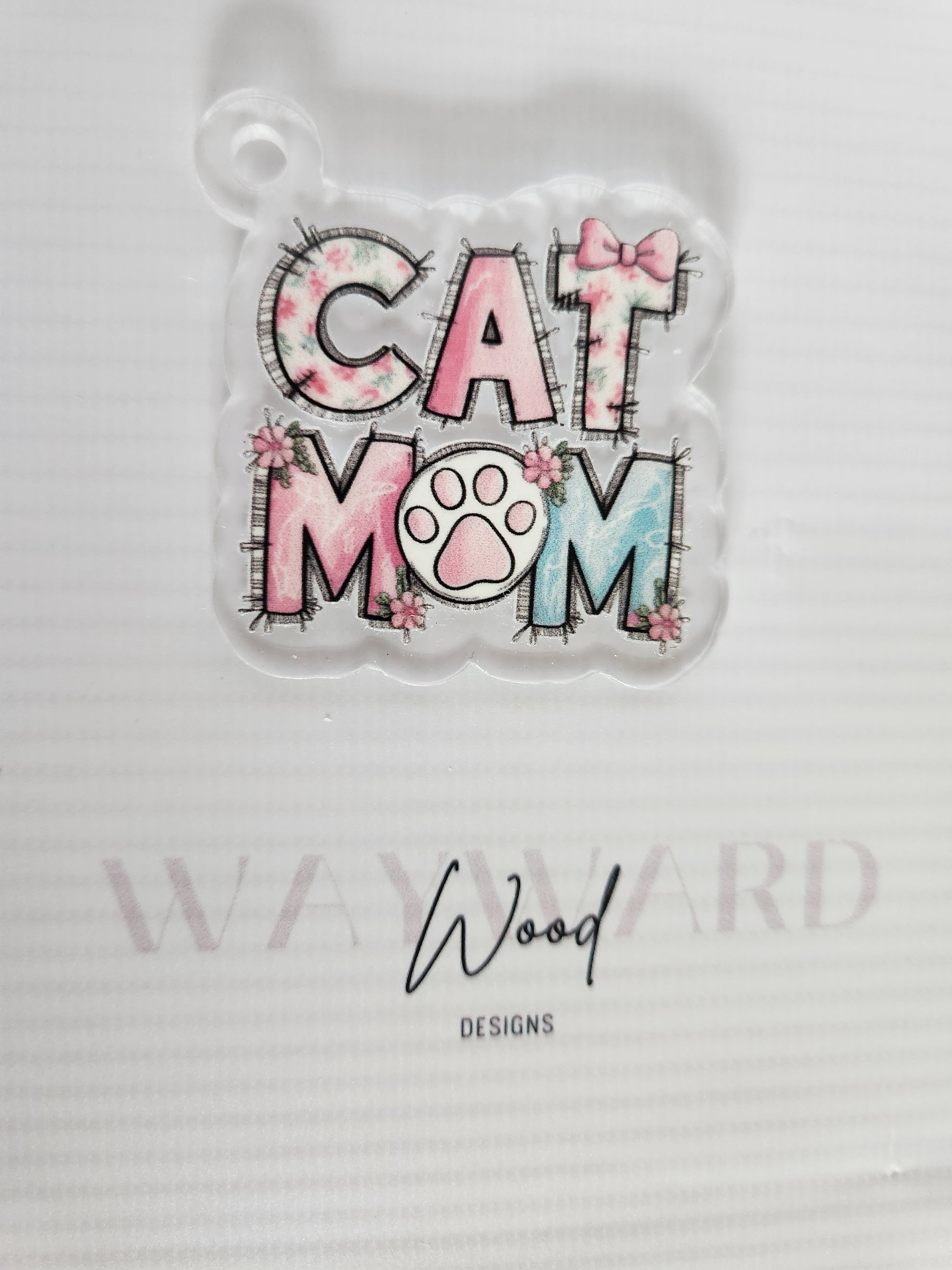 Cat Mum Knit Keyring image 0