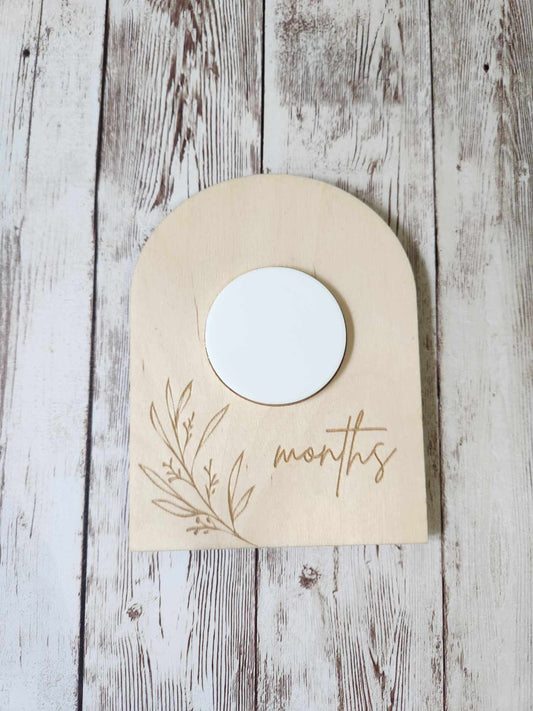 Personalised Wooden Baby Milestone Marker image 0