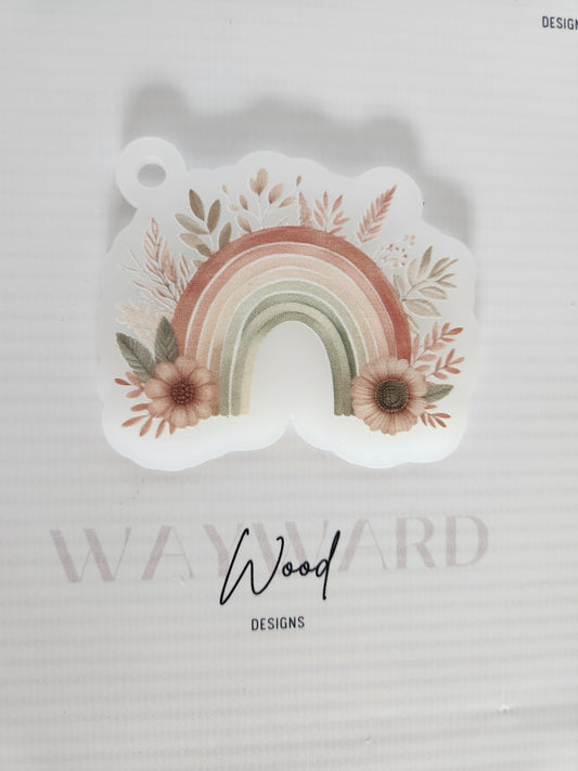Floral Rainbow Keyring image 0