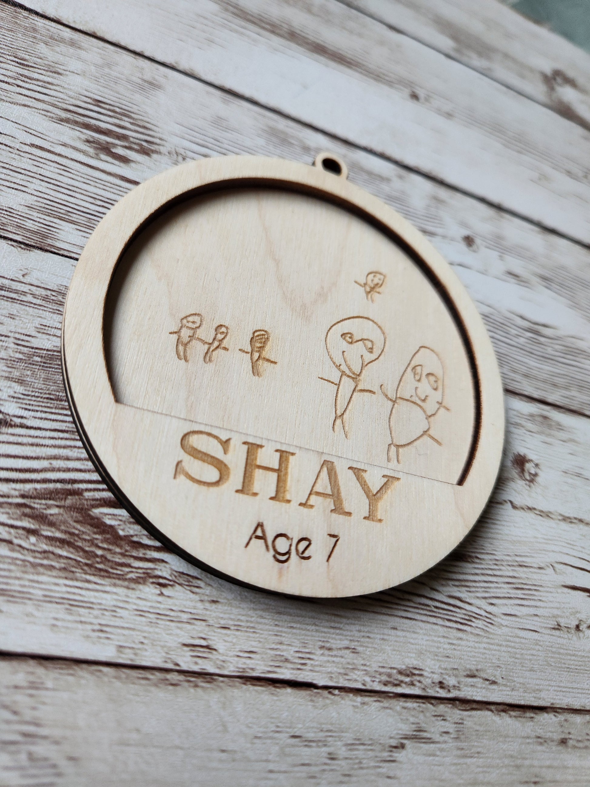 Personalised Children’s Drawing Christmas Ornament image 1