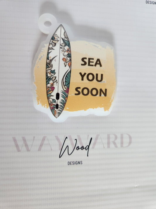 “Sea You Soon” Surfboard Keyring image 0