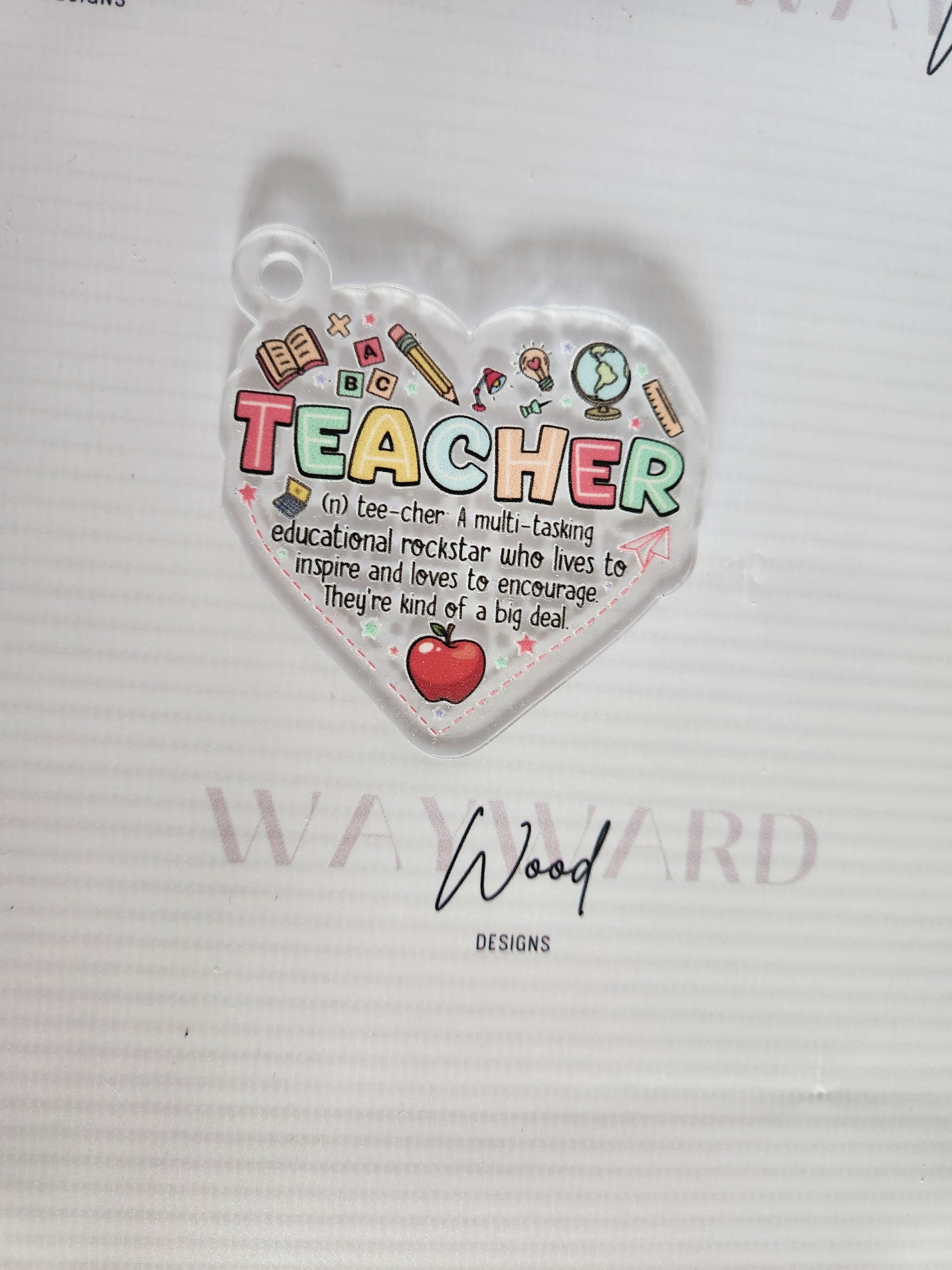 Teacher Heart Keyring image 0