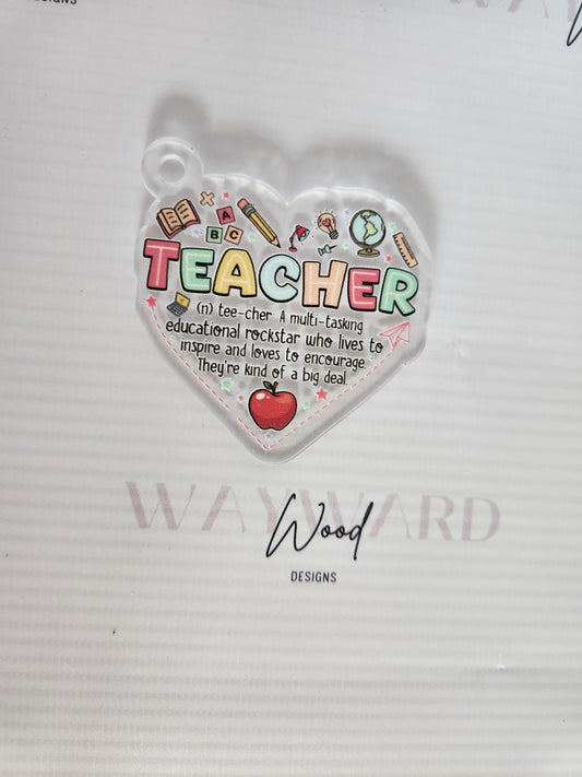 Teacher Heart Keyring image 0