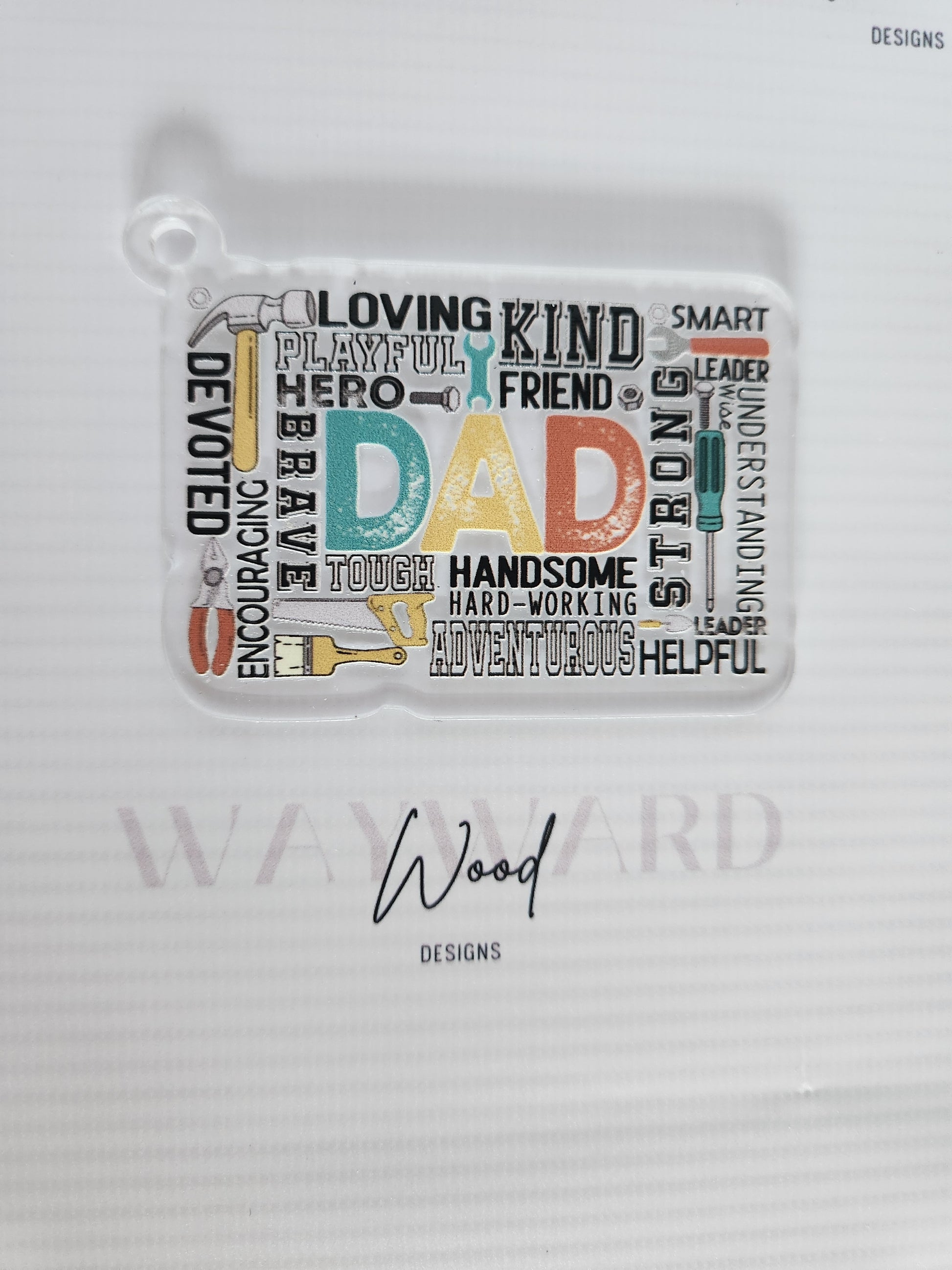 “Dad” Toolbox Collage Keyring image 0