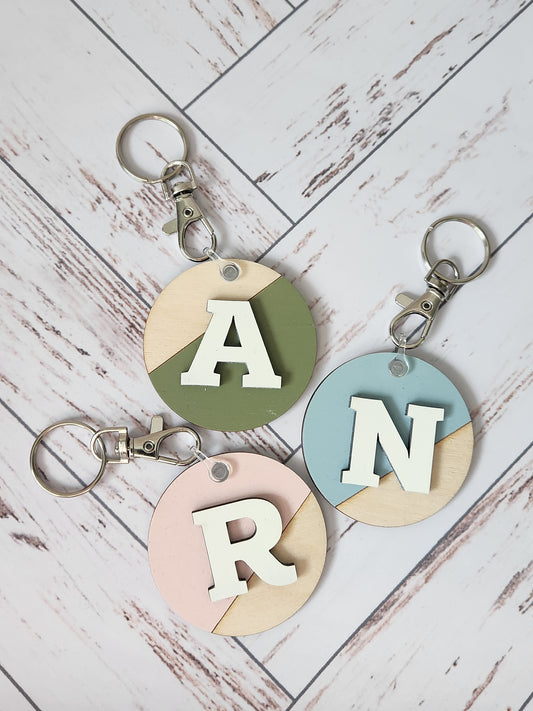 Colourblock Round Keyring image 0