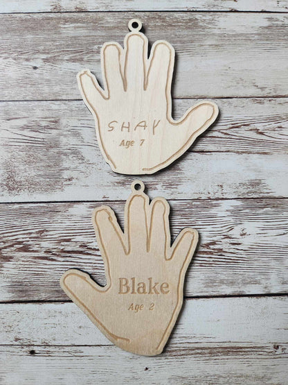 Personalised Child’s Handprint Christmas Ornament – Custom Keepsake image 1