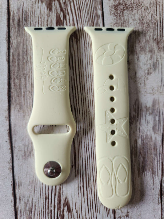 copy of Hello Summer Apple Watch Strap – Engraved Silicone Band image 0