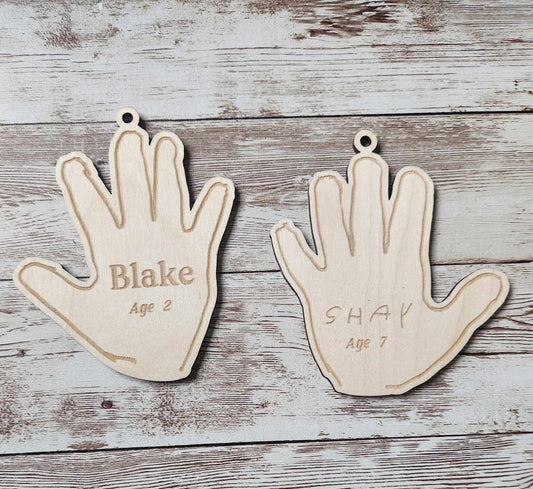 Personalised Child’s Handprint Christmas Ornament – Custom Keepsake image 0