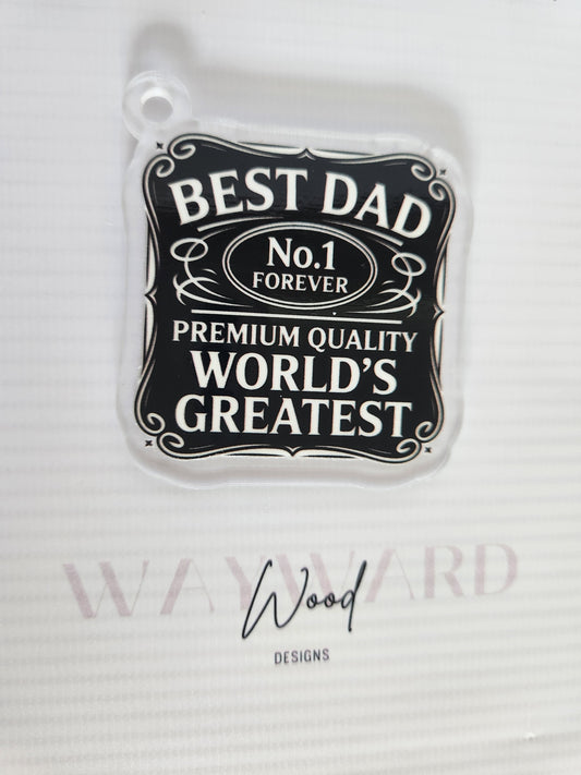 Best Dad Acrylic Keyring image 0