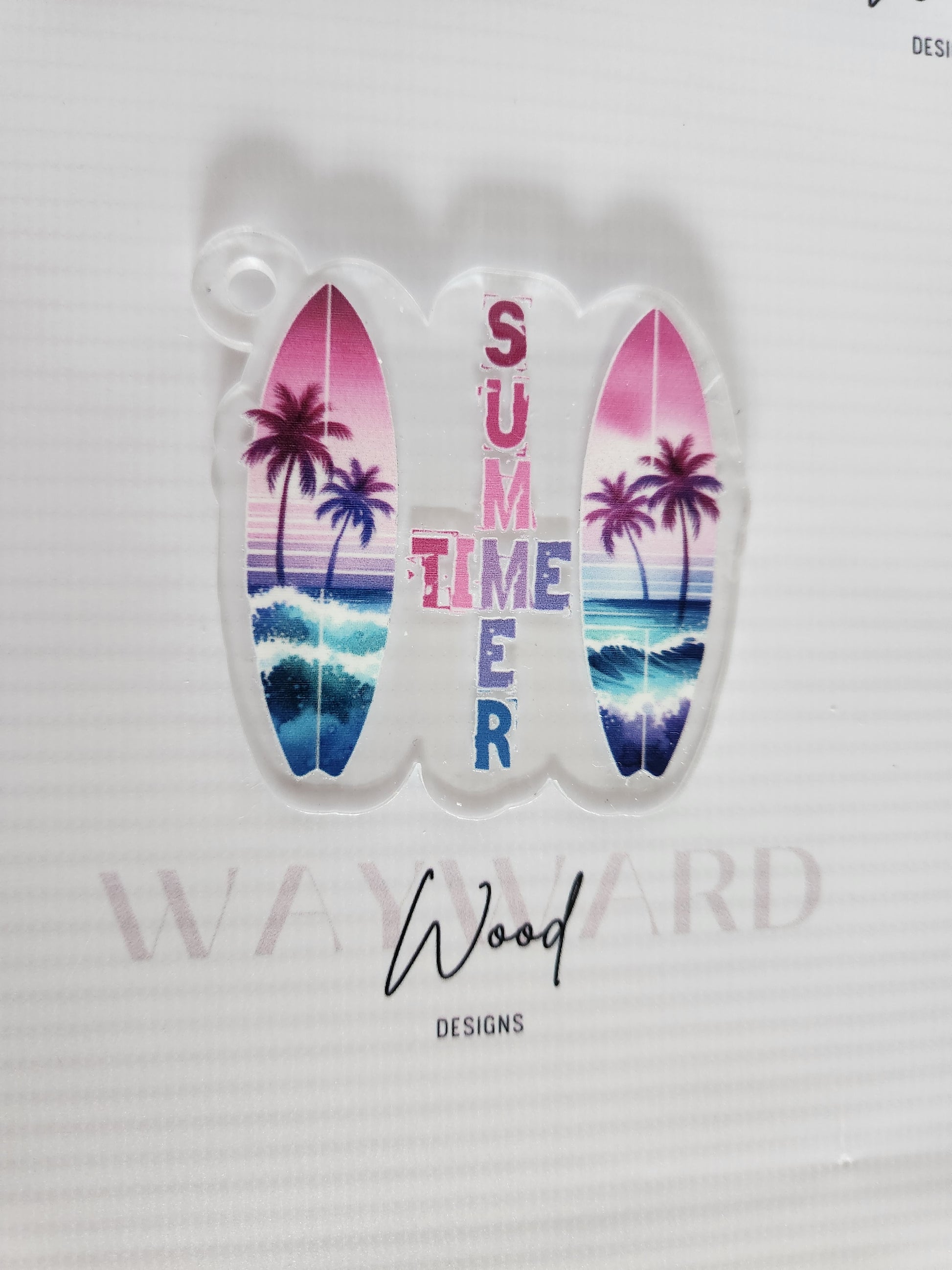 “Summer Time” Surfboard Keyring image 0