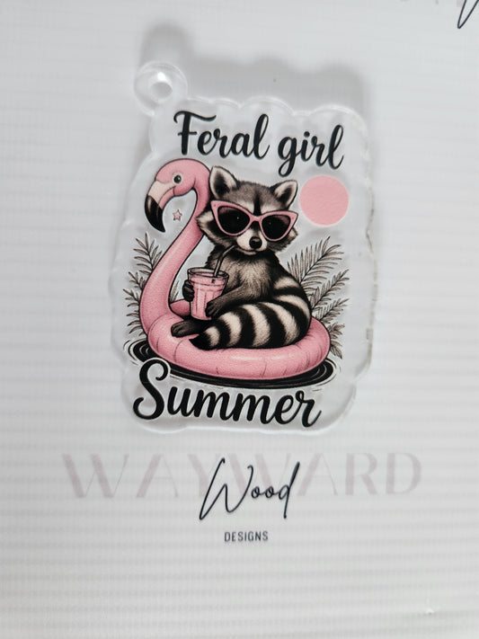 “Feral Girl Summer” Keyring image 0