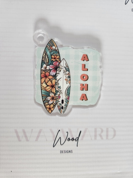 ‘ALOHA’ Surfboard Keyring image 0