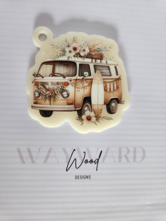 Boho Camper Van Keyring image 0