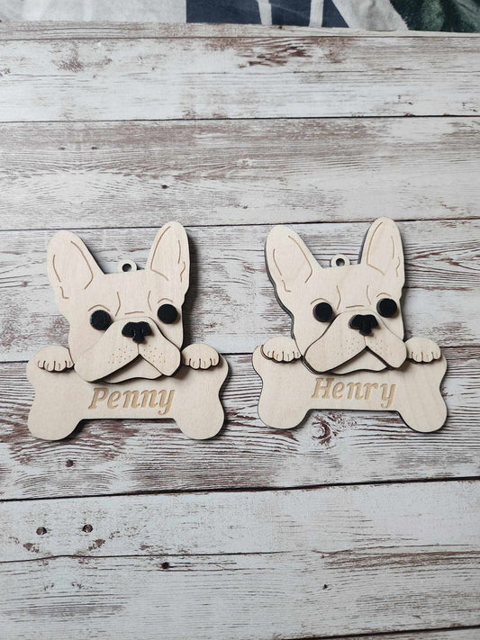 Personalised French Bulldog Christmas Ornament – Dog Name Keepsake image 0