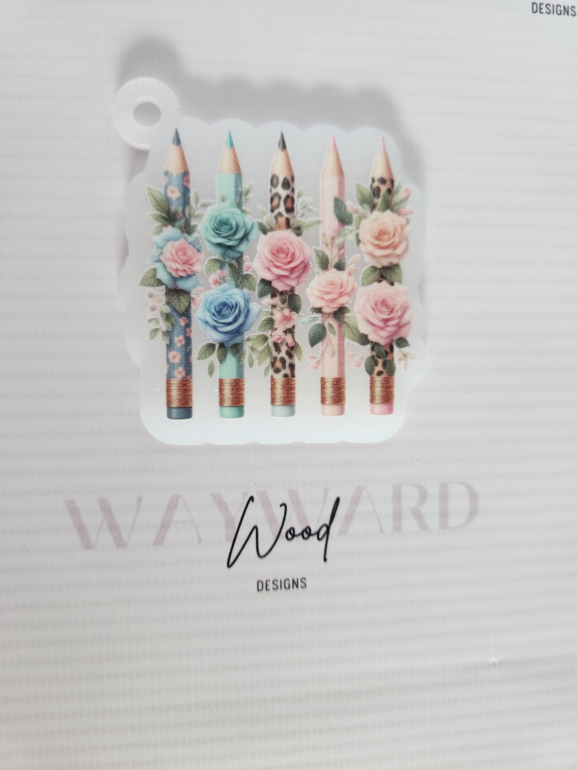 Floral Pencil Stack Keyring image 0
