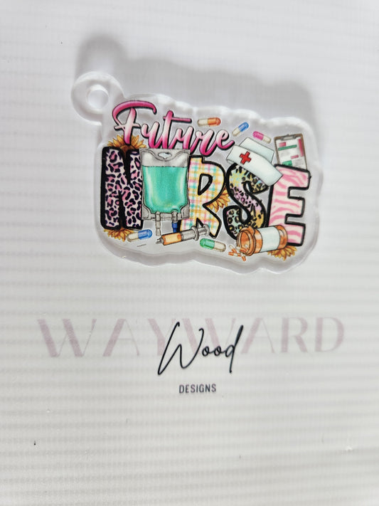 ‘Future Nurse’ Medical Motif Keyring image 0