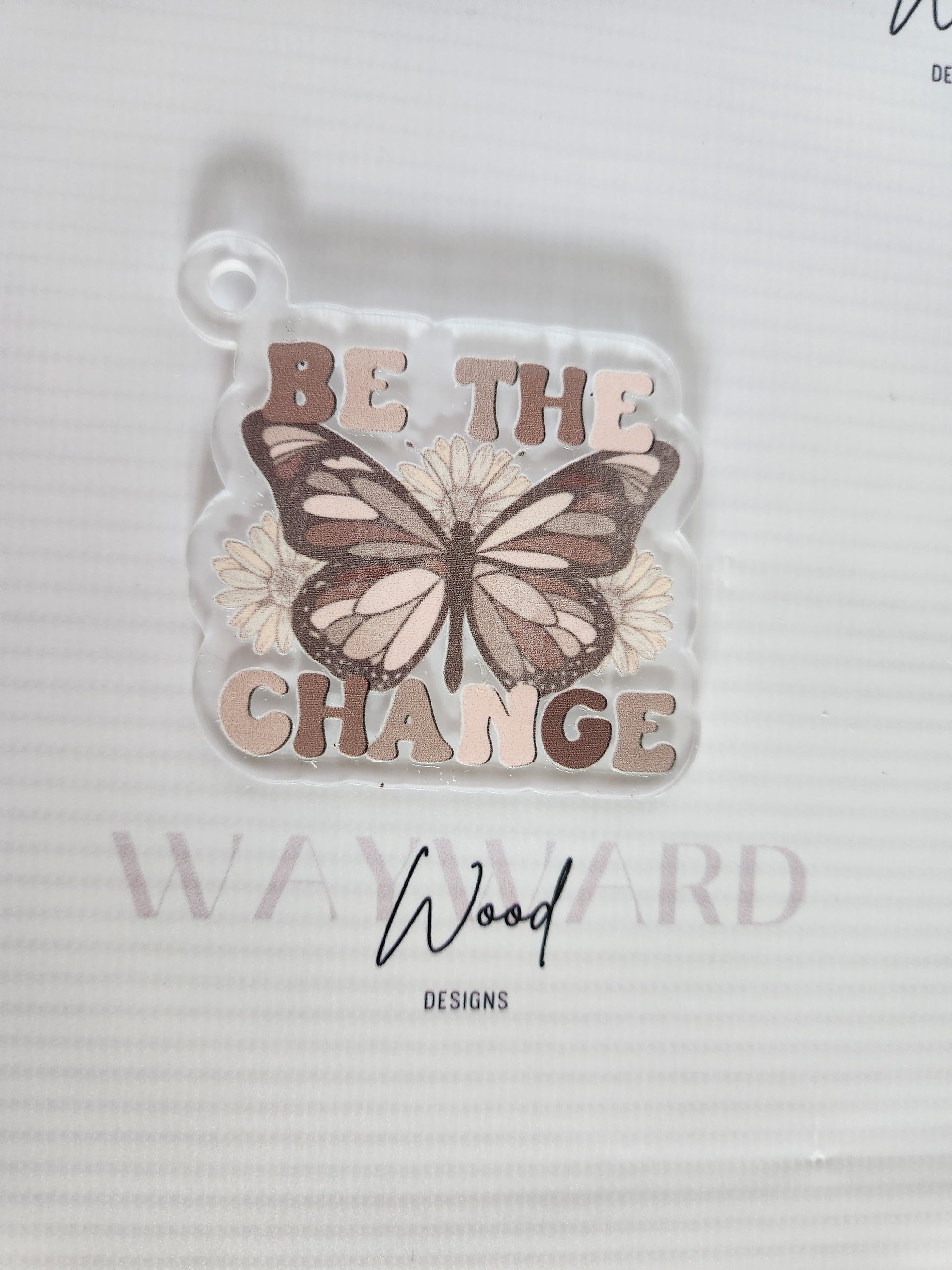 Neutral Butterfly “Be the Change” Keyring image 0