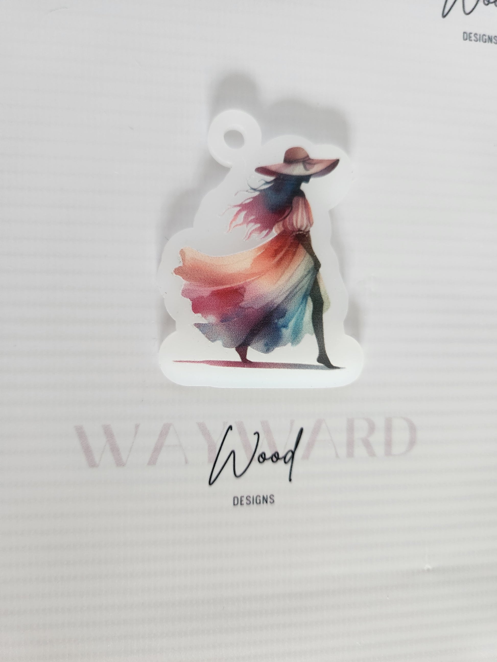 Watercolour Woman Keyring image 0