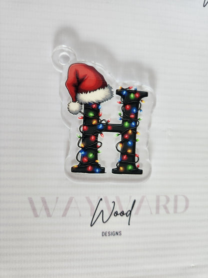 copy of copy of Christmas Alphabet Letter Keyring image 1