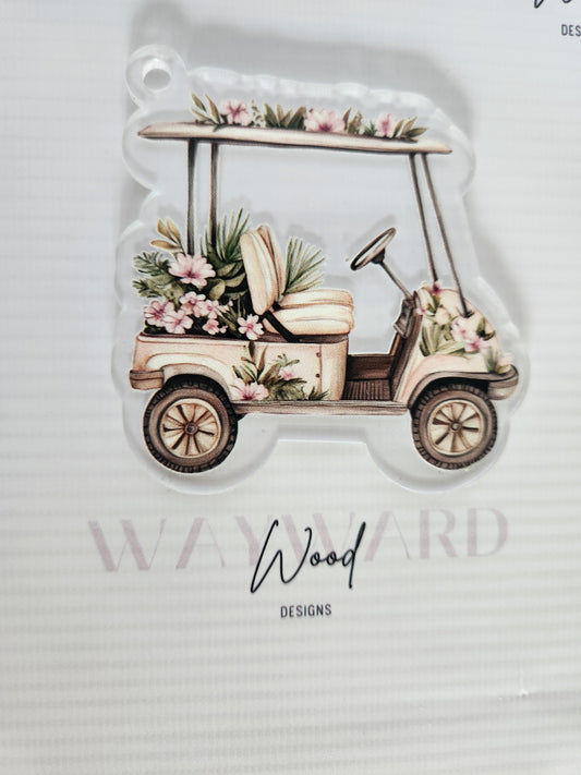 copy of Floral Golf Cart Keyring image 0
