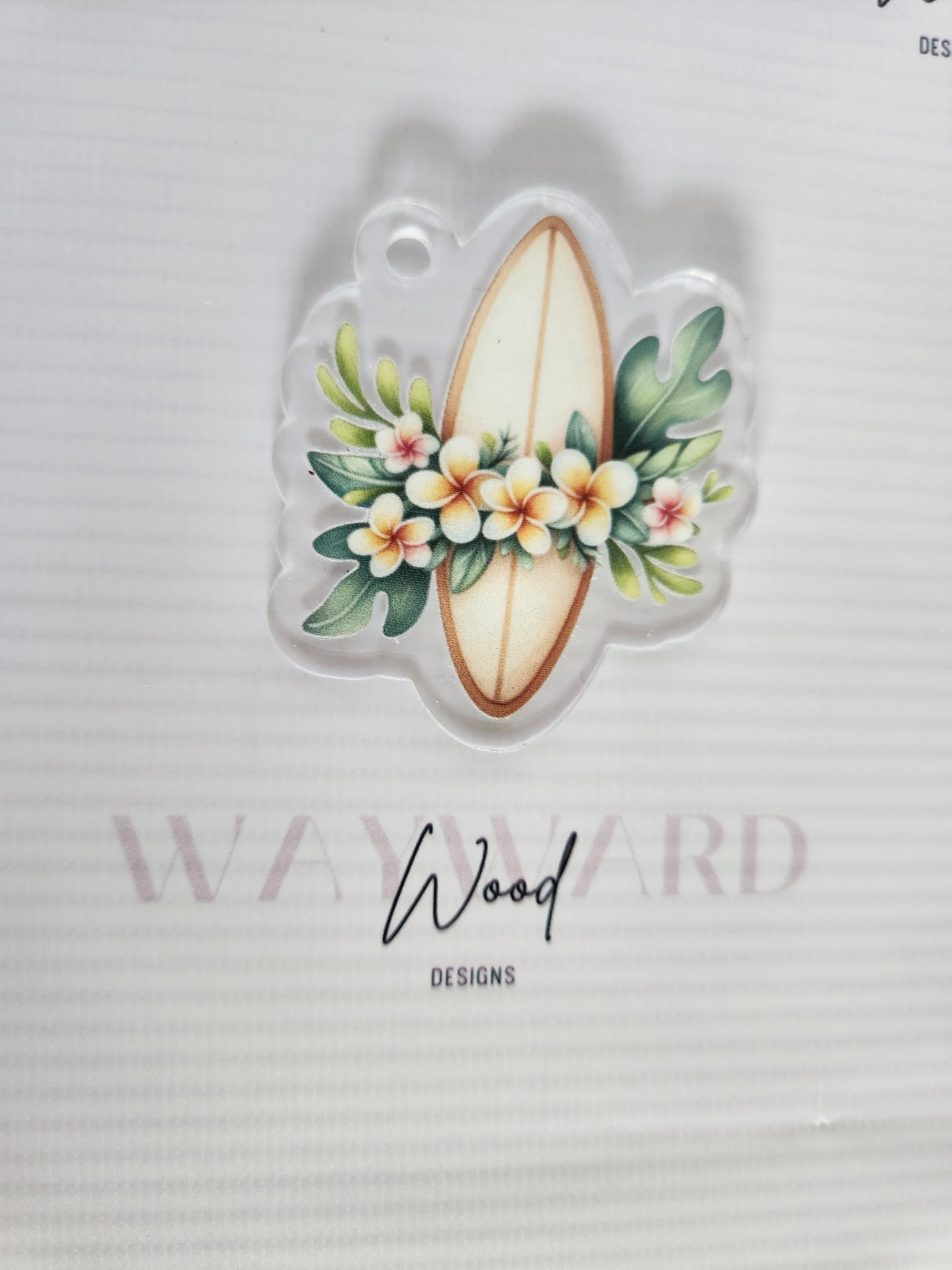 Floral Surfboard Keyring image 2