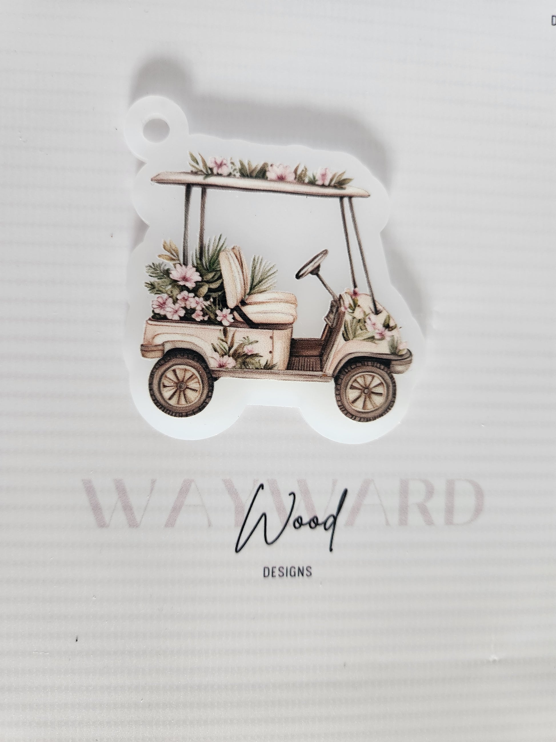 copy of Floral Golf Cart Keyring image 2