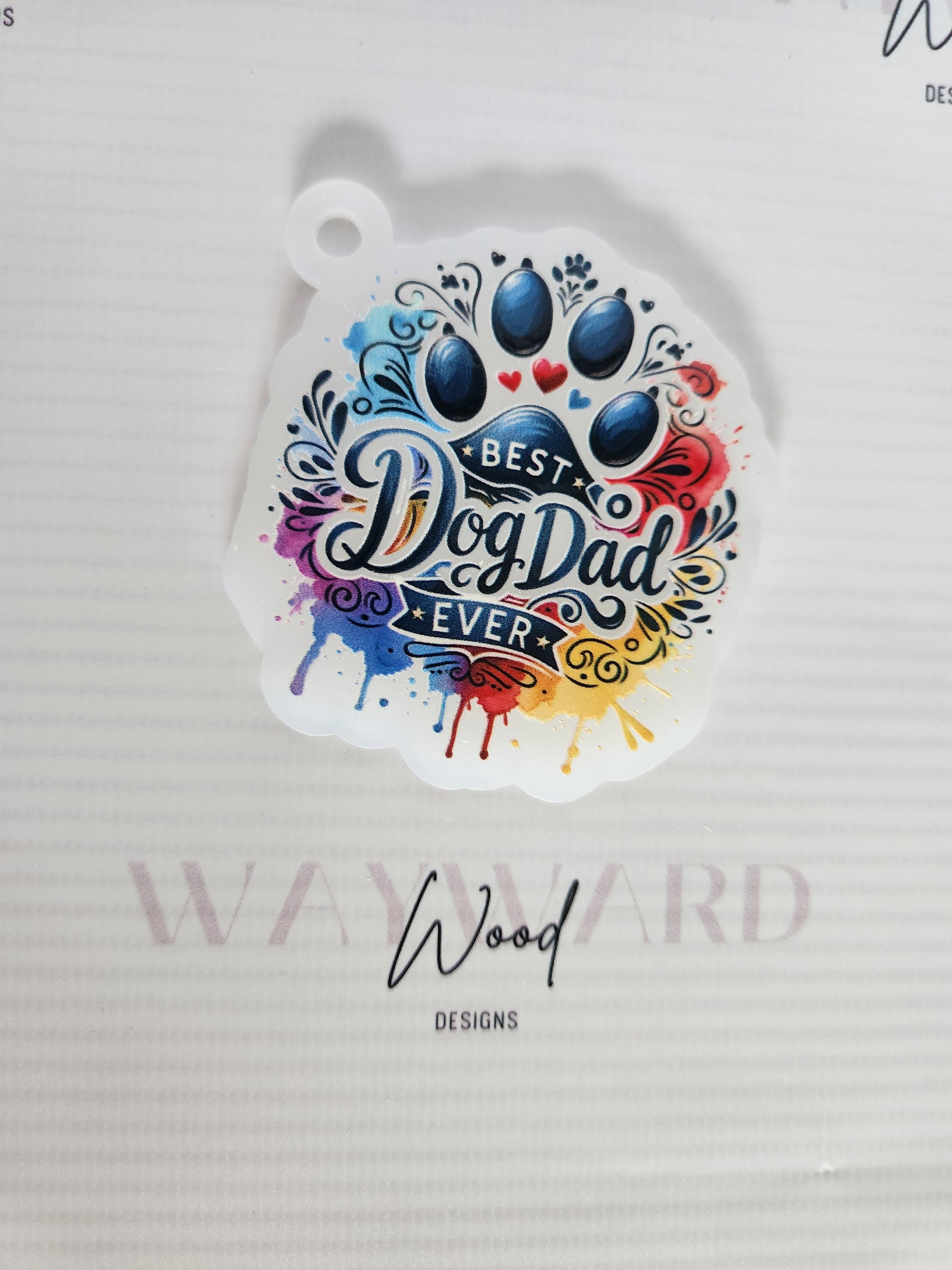 ‘Best Dog Dad Ever’ Keyring image 0