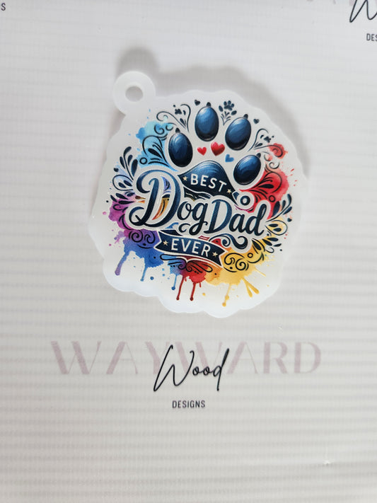 ‘Best Dog Dad Ever’ Keyring image 0