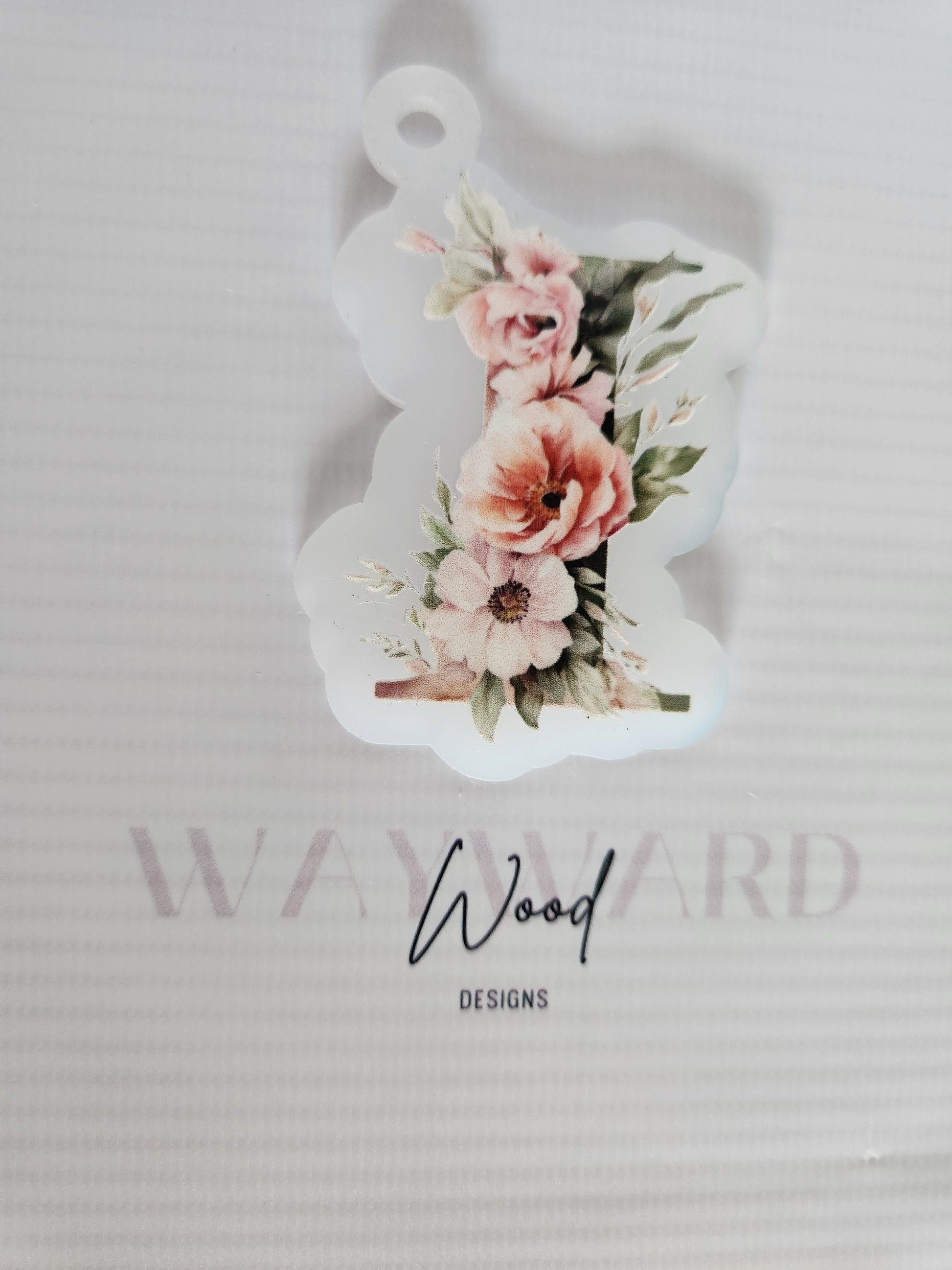 copy of copy of Floral Letter Keyring image 1