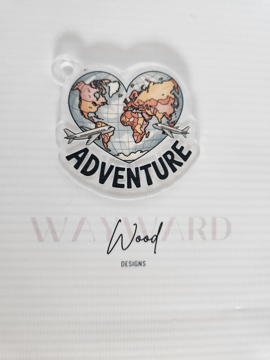 Adventure Heart Map Keyring image 0