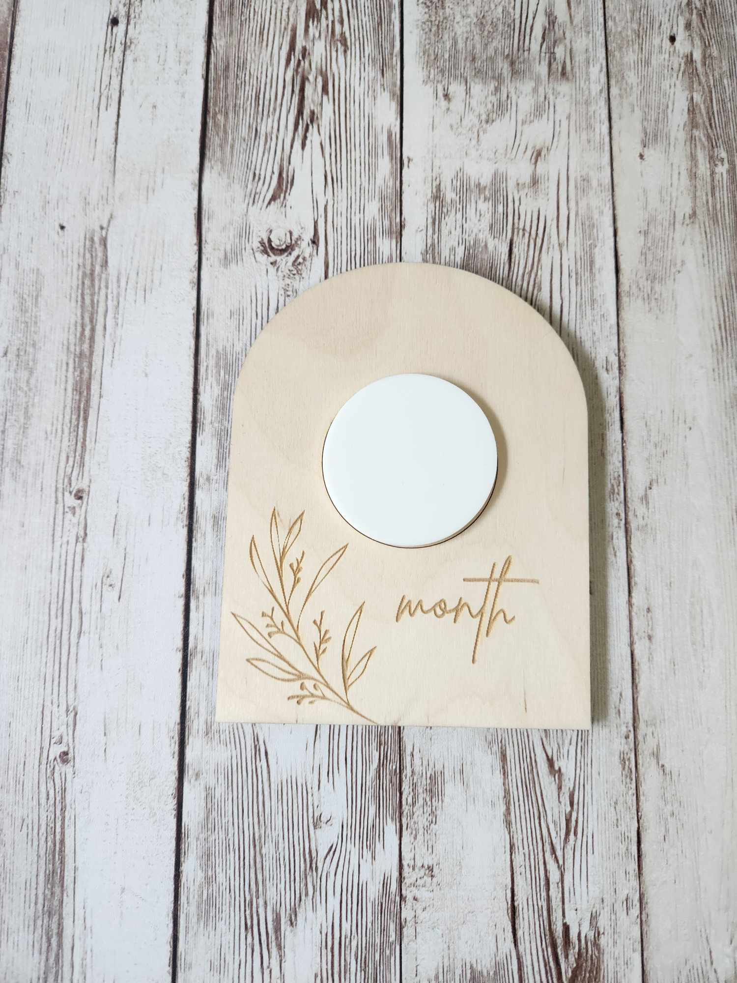 Personalised Wooden Baby Milestone Marker image 1