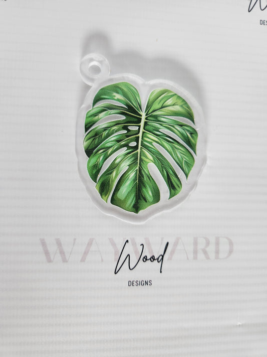 Monstera Leaf Acrylic Keyring image 0
