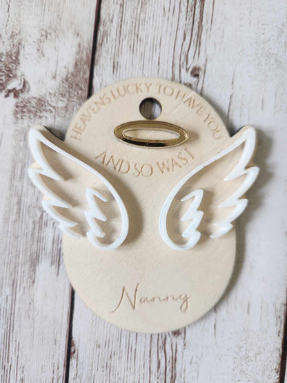 Personalised Angel Wings Christmas Ornament image 1