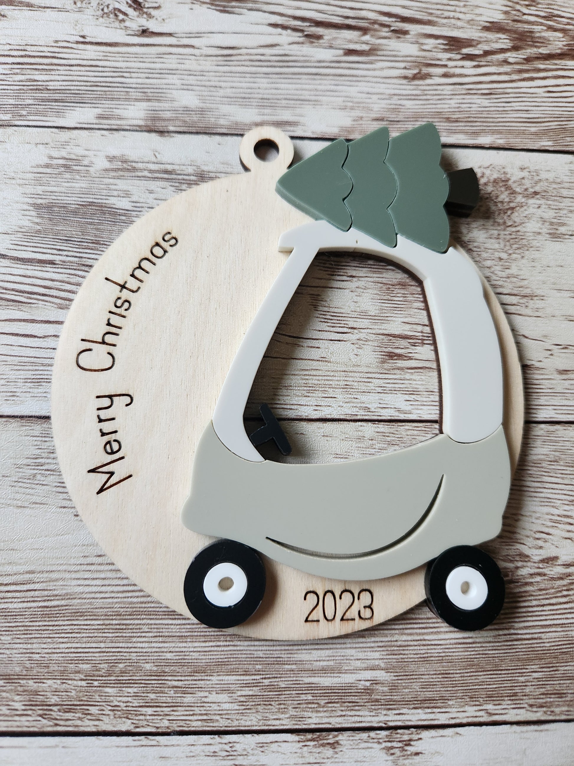 copy of Personalised Ride-On Toy Christmas Ornament image 1
