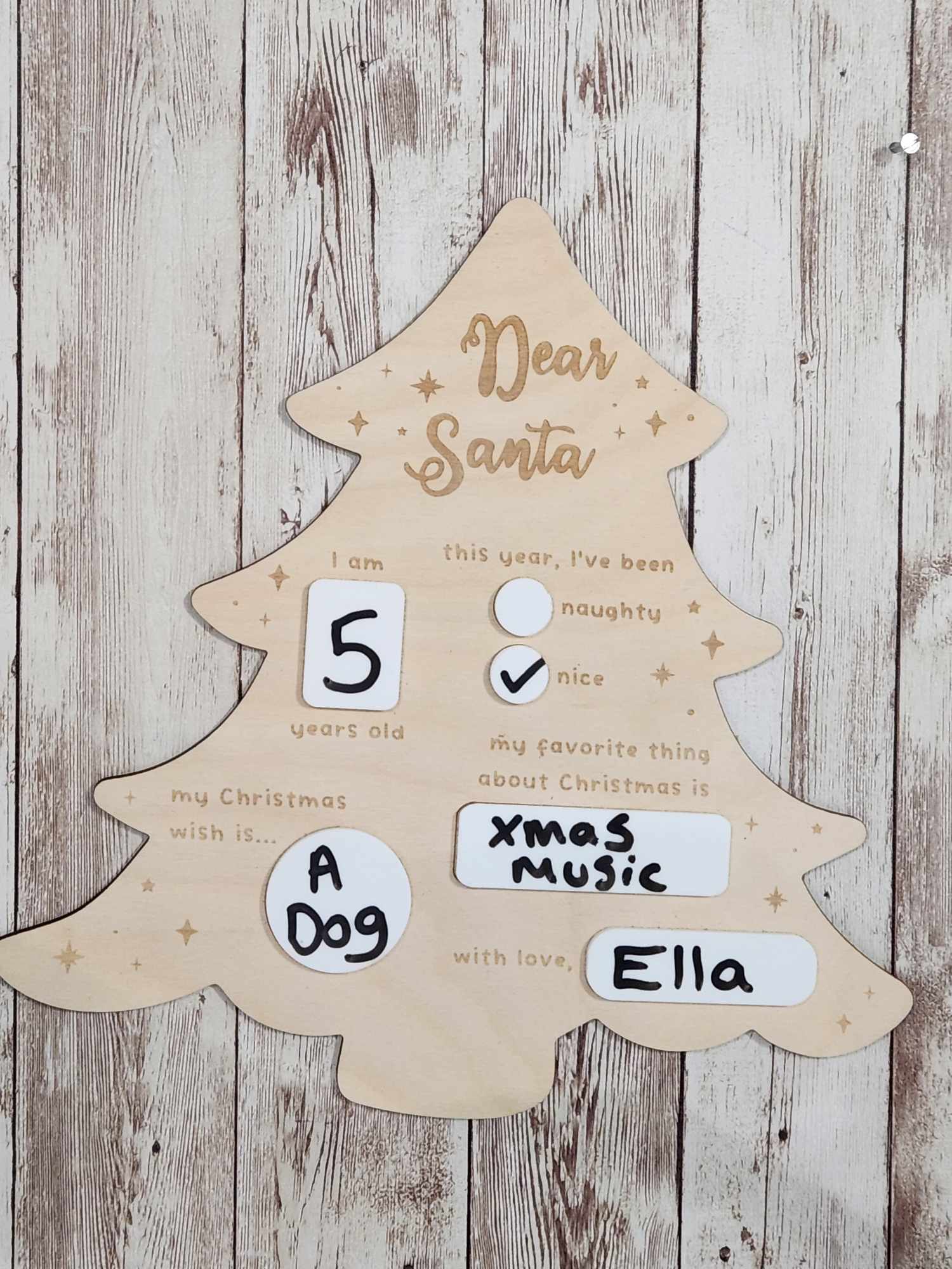 Dear Santa Tree Sign image 1