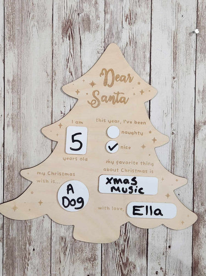 Dear Santa Tree Sign image 1