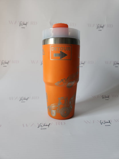 Personalised Construction Theme Stainless Steel