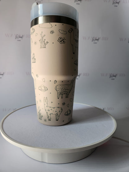Personalized Engraved Llama Tumbler