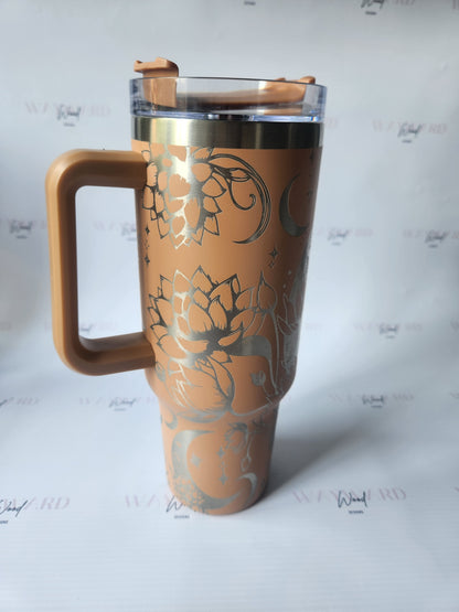 Lotus & Crescent Moon Tumbler