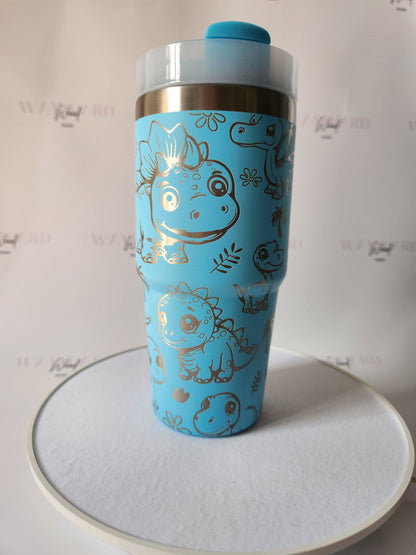 Personalised Stainless Steel Dinosaur Tumbler