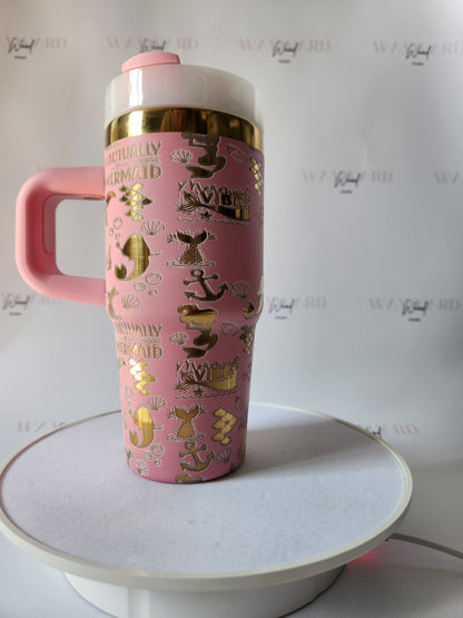 Personalised Mermaid Stainless Steel Tumbler