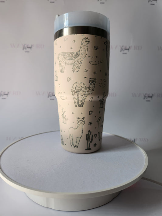 Personalized Engraved Llama Tumbler