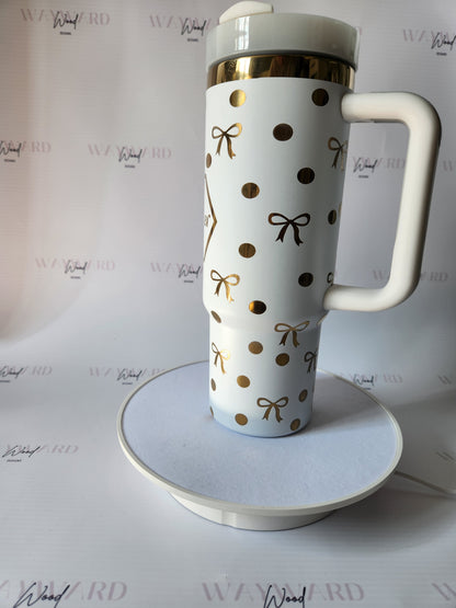 Personalised Bow Print Tumbler