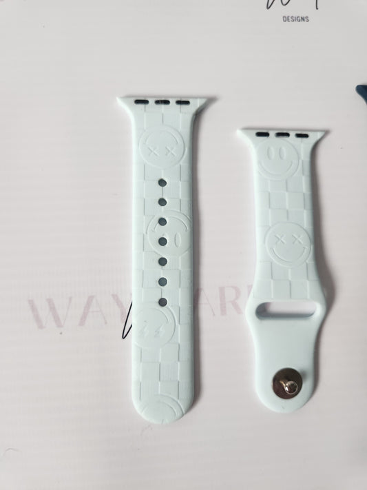 Checkered Smiley Face Apple Watch Strap