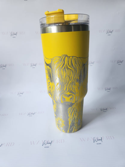 Personalised Highland Cow Tumbler