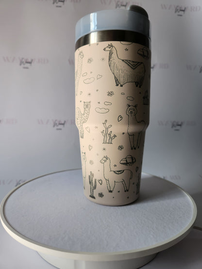 Personalized Engraved Llama Tumbler